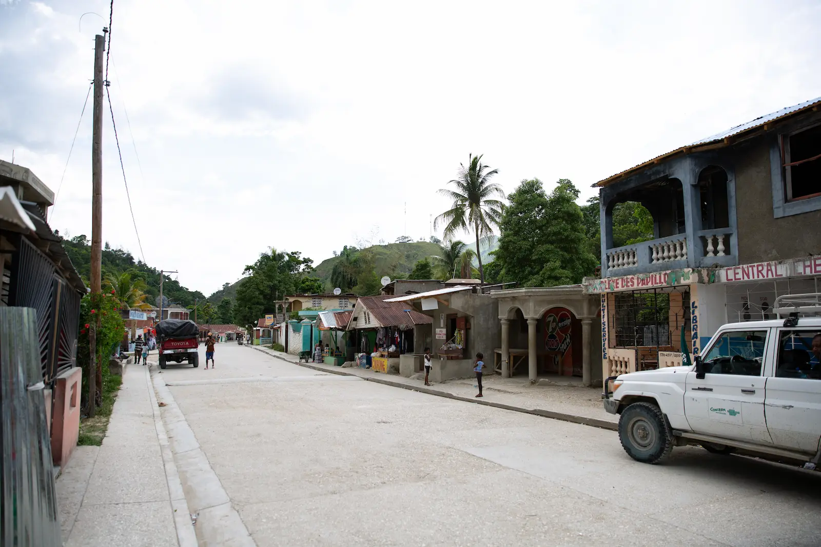 Town center in Haiti