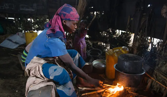 A displaced family during the Kasai Conflict.