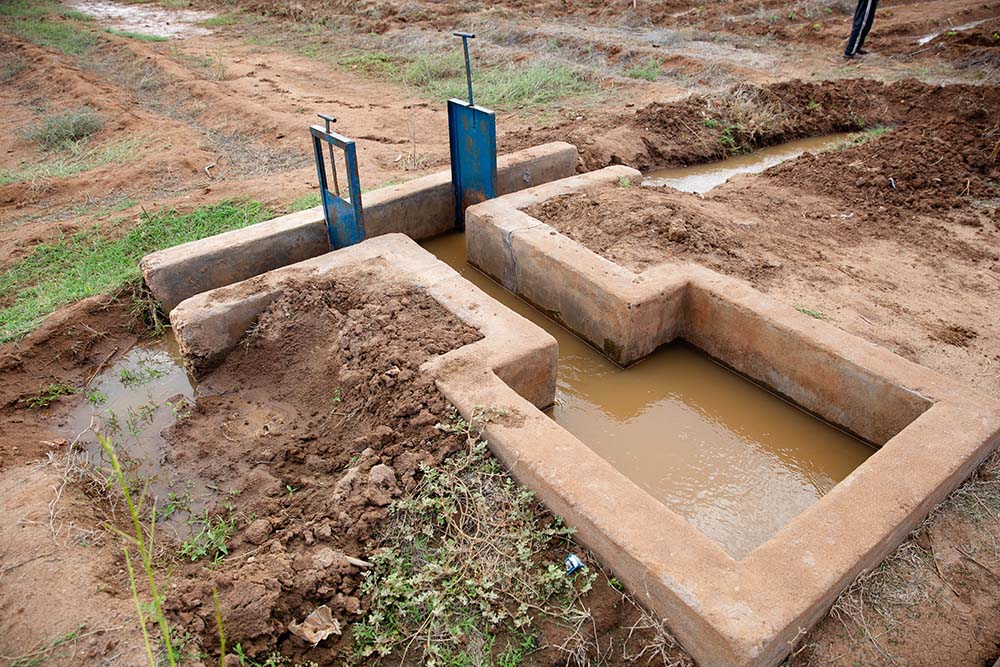 an irrigation sluice gate