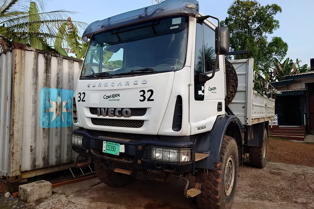 A Concern Worldwide truck in Liberia