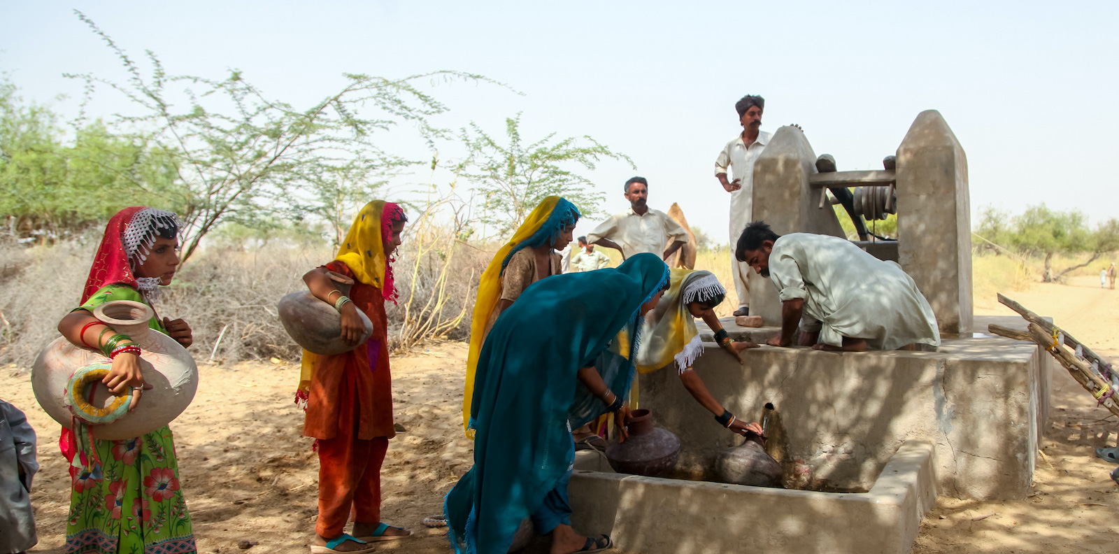 A well refurbished by Concern in drought-struck Pakistan.