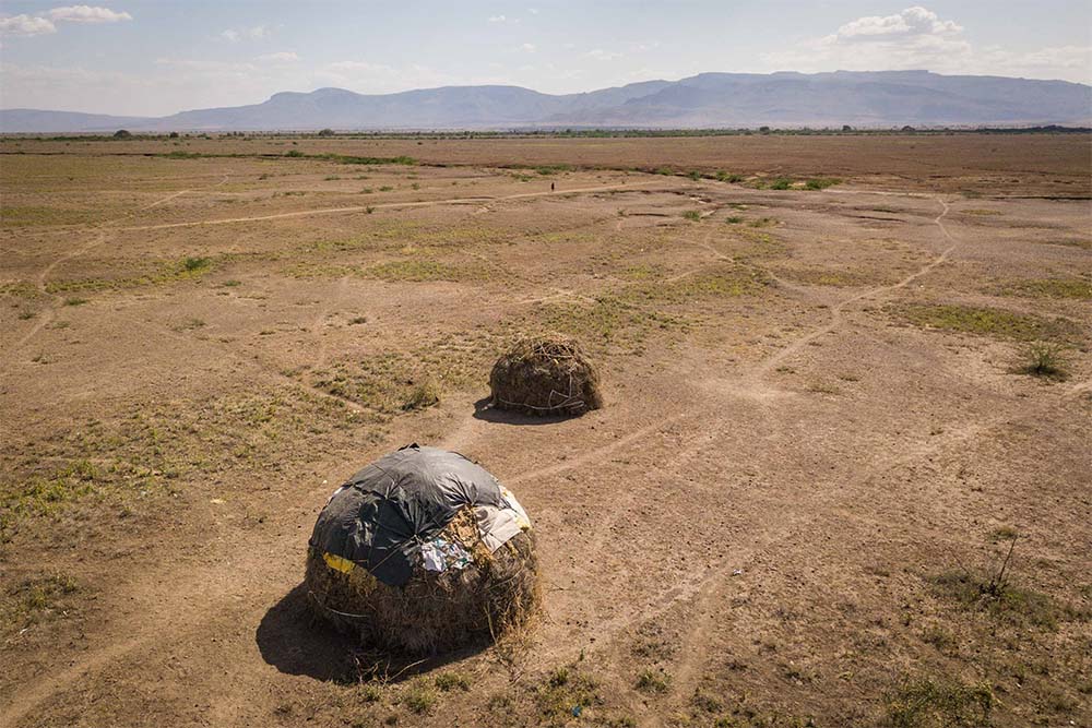 Traditional Turkana homes in Northern Kenya