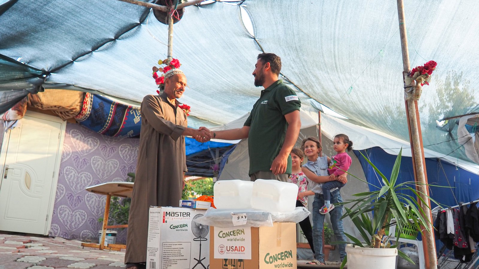 Suliman and his family are refugees from Syria, who lost their home in Turkiye during the February earthquake. On this World Refugee Day, their resilience stands out as they make an effort towards creating a sense of home within their temporary shelter. (Photo: Concern Worldwide)