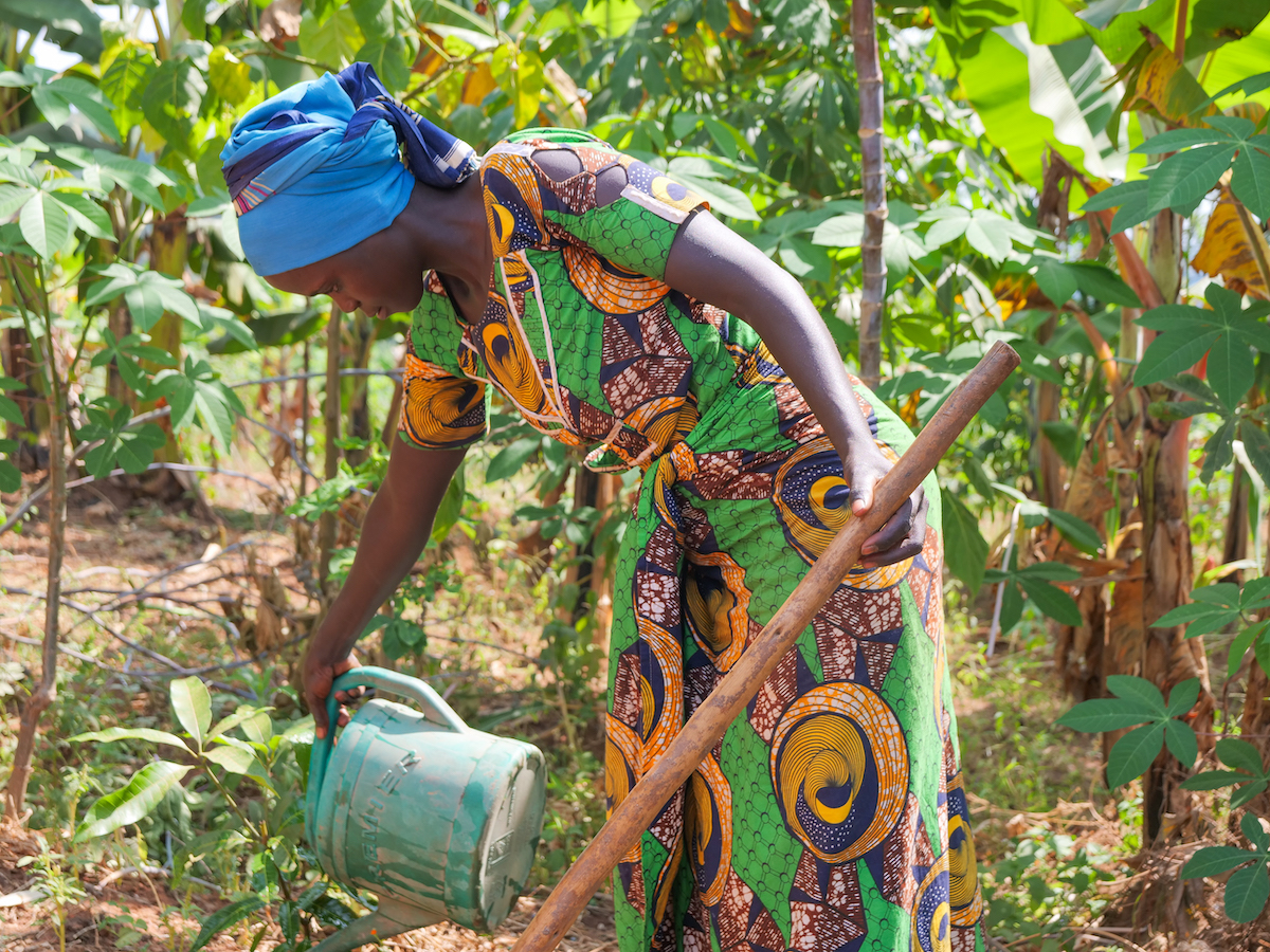 Beatha Uwitonze (33) is a mother of three and president of two farmer field associations in Muganza, Gisagara. (Photo: Eugene Ikua/Concern Worldwide)