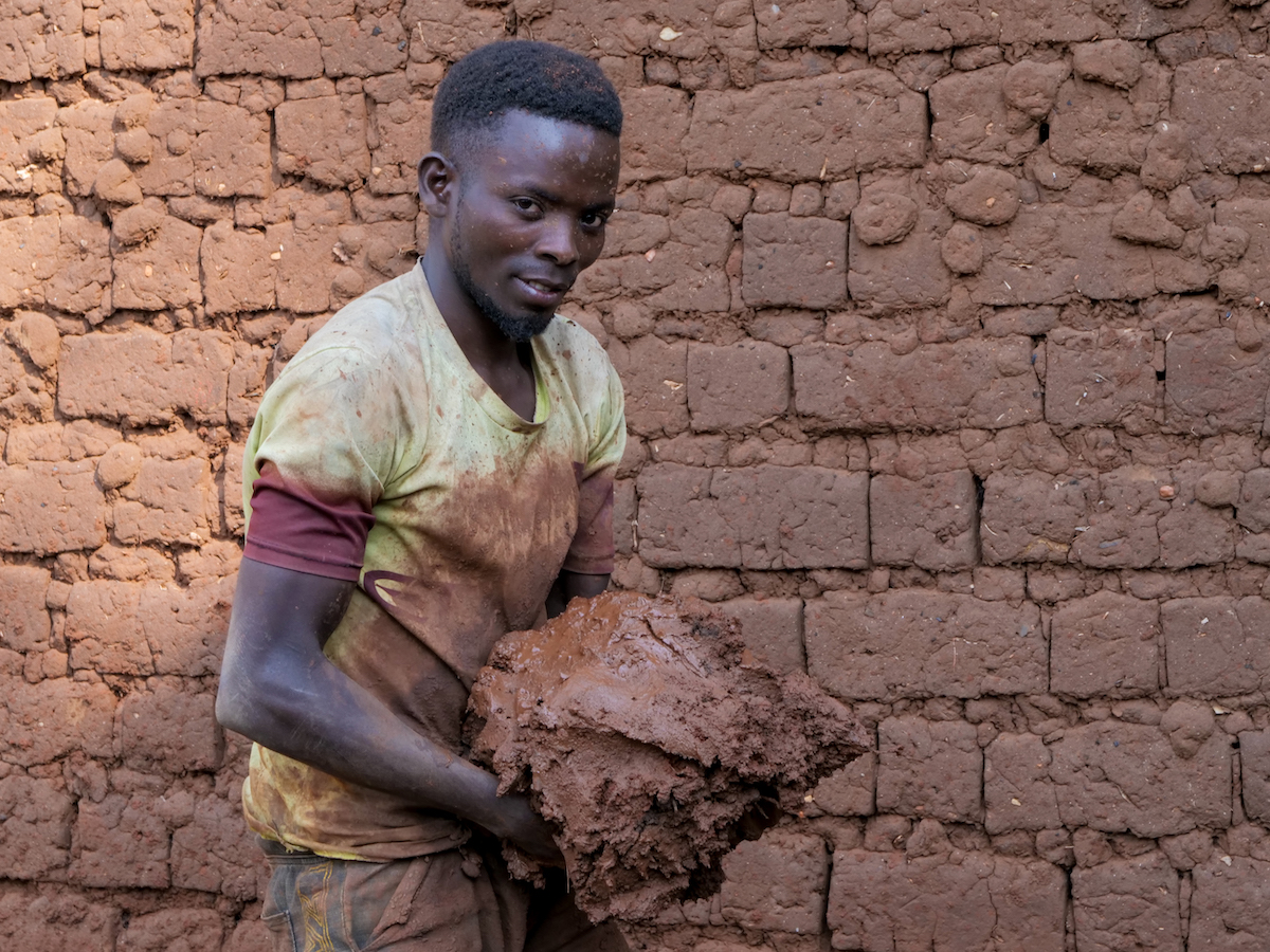 Egide Niyonkuru (25) and Bella Nsabimana (20) have been together for the past three years and have one child, Queen – who is 16 months old. They have a small house and plot of land in Ngoma, Cibitoke. Egide has secured seasonal work making bricks from mud to earn money. (Photo: Eugene Ikua/Concern Worldwide)