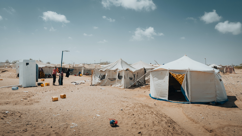 Al-Salam City IDP camp, Dar Saad district, Aden Governorate. (Photo: Ammar Khalaf/Concern Worldwide)