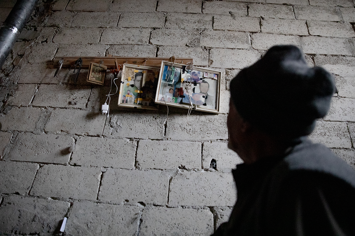 Inside the home of a displaced family in northern Syria.