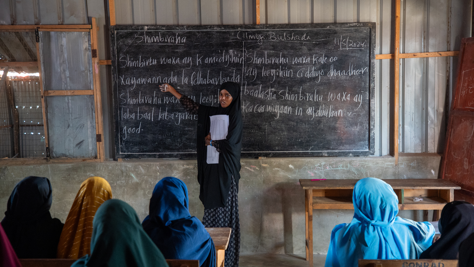 Students attending classes at Jalaqsan School, Somalia. (Photo: Mustafa Saeed/Concern Worldwide)