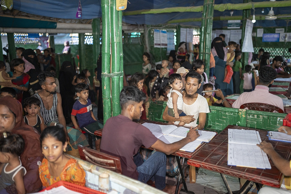 A nutrition clinic for Rohingya refugees run by Concern at Camp 13 in Ukhiya, Cox's Bazar. (Photo: Saikat Mojumder/Concern Worldwide)