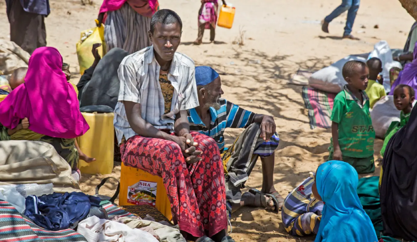 Somali people displaced by hunger