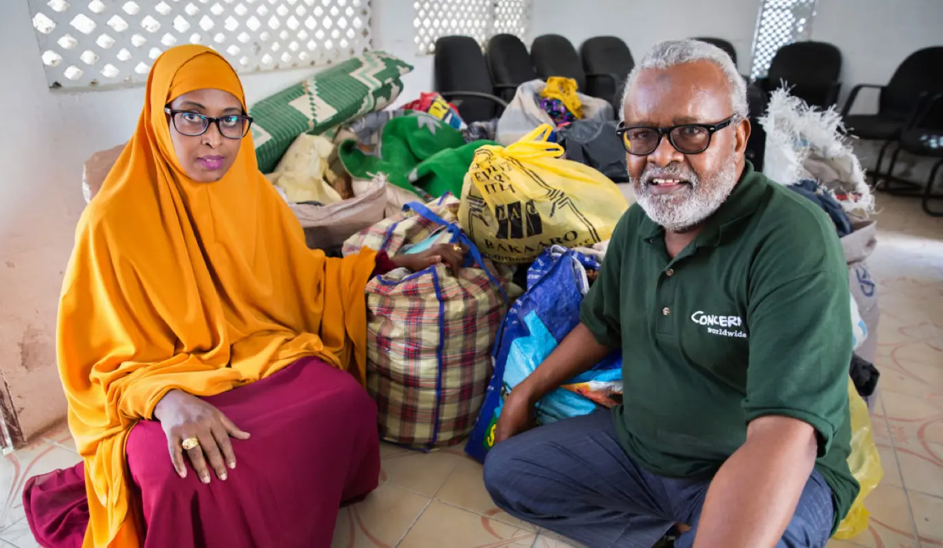 Concern staff members Hawa Wehliye and Ibrahim Ambar