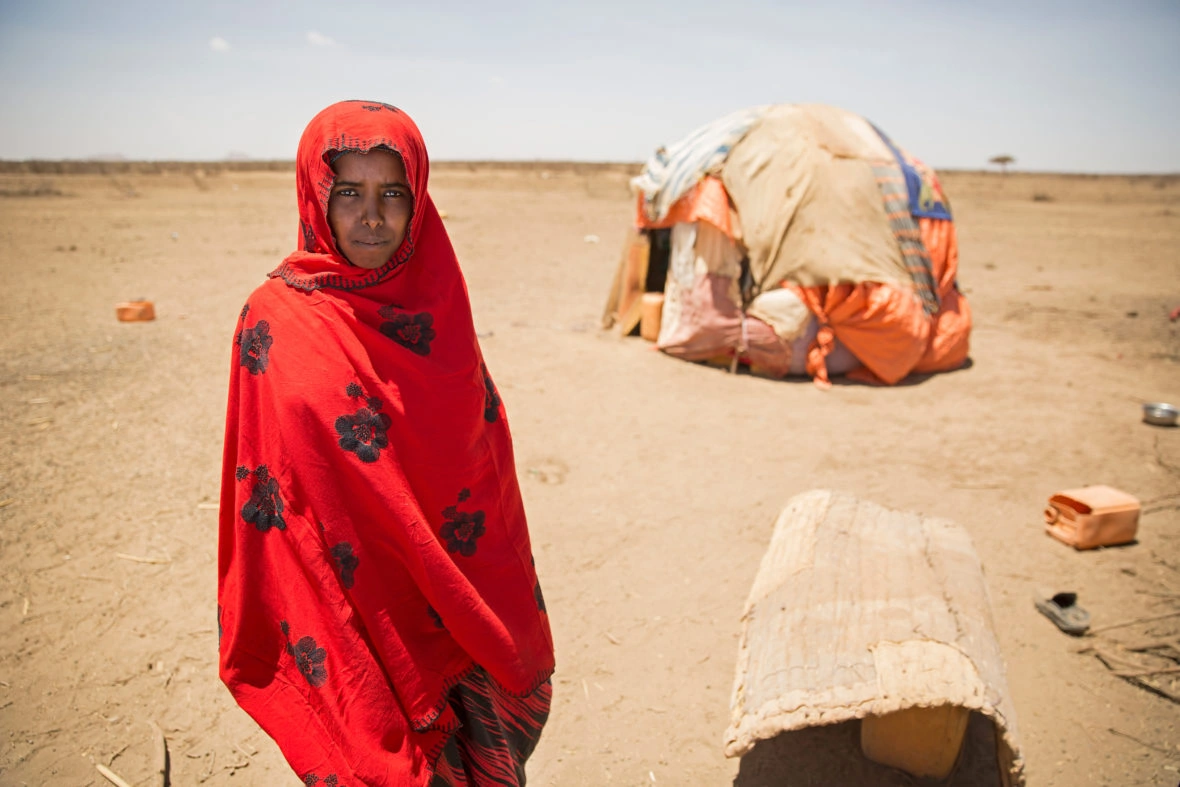 A woman in Gabiley region. She received an emergency cash transfer and water supplies from Concern.