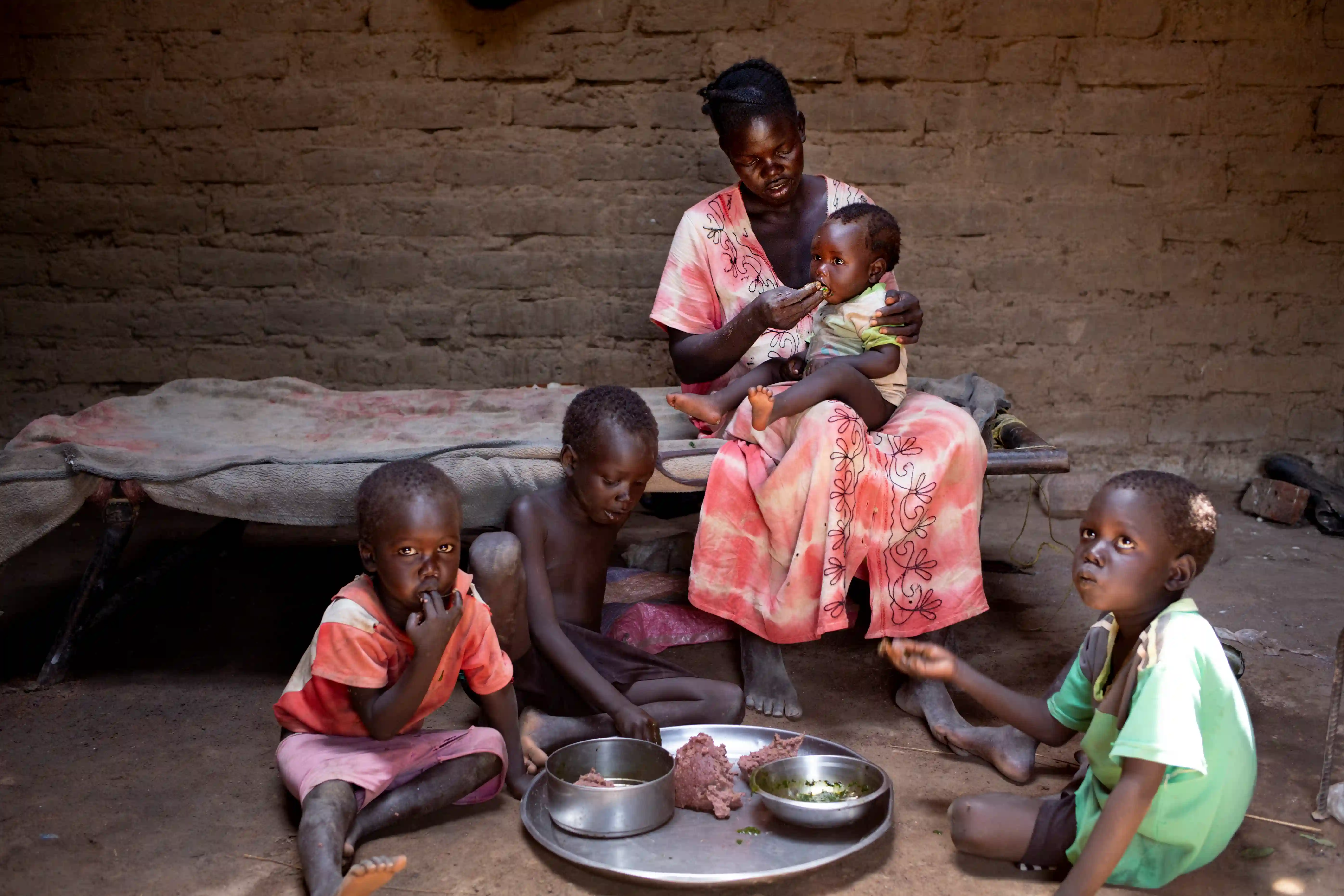 Adut Gerang, 23 at her home in Aweil area, South Sudan.