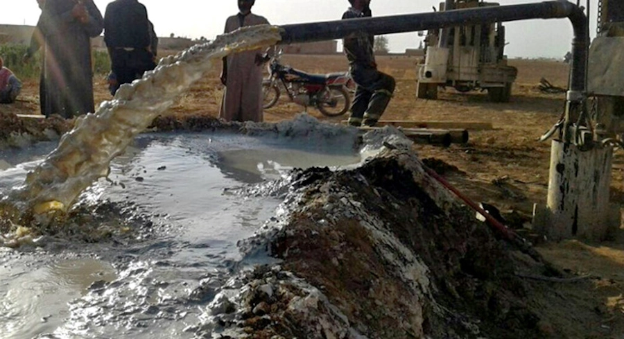 The Concern Syria team repairing a borehole to ensure that local households have access to clean drinking water.