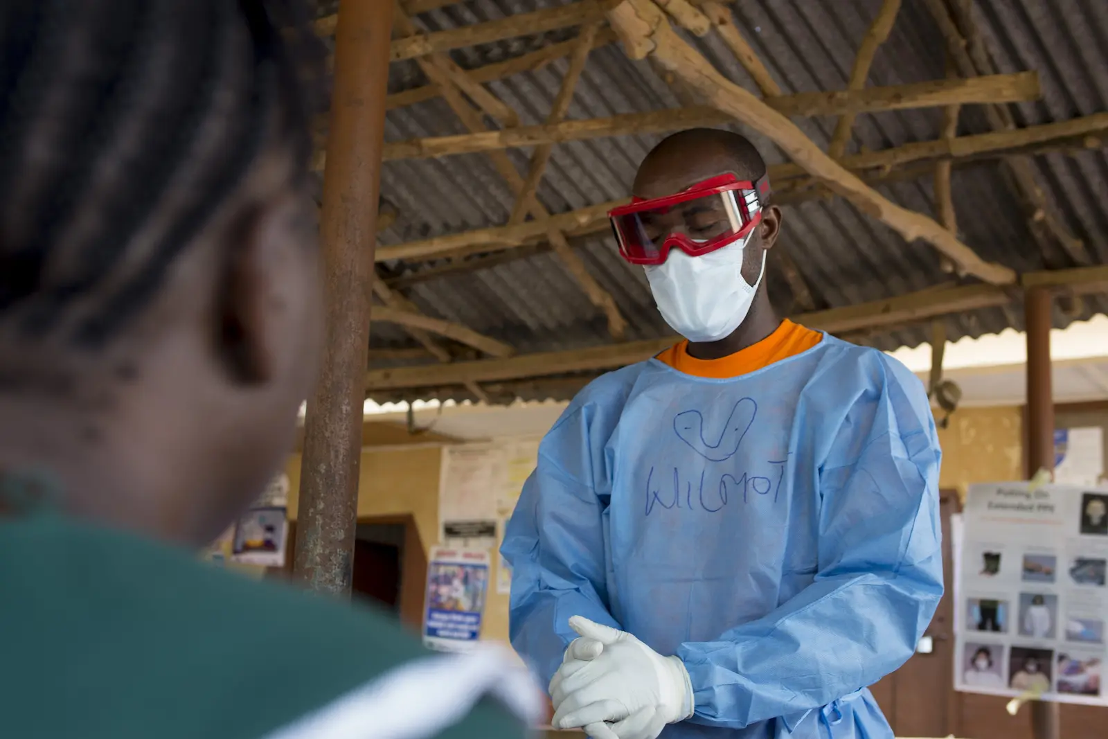 A Concern infection prevention and control (lPC) training session for health staff faced with Ebola