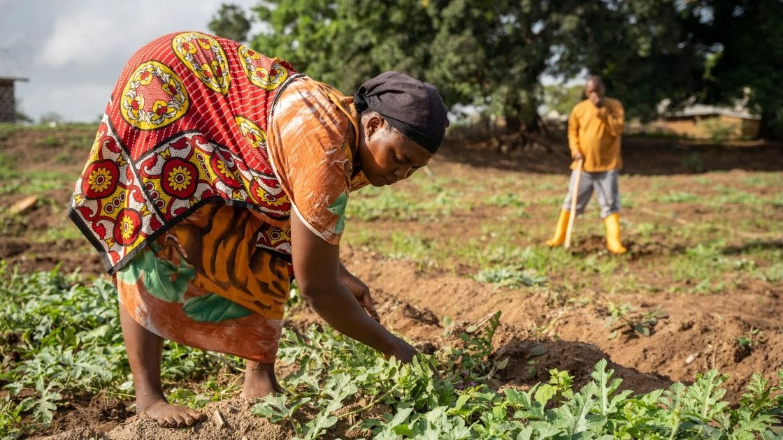 Nuru Chudi tends to her farm in Kenya’s Tana River County.